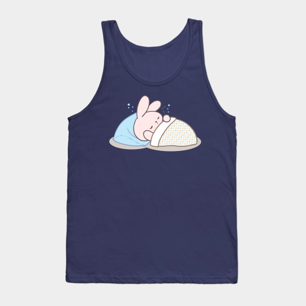 Cute rabbit bunny sleeping Tank Top by LoppiTokki